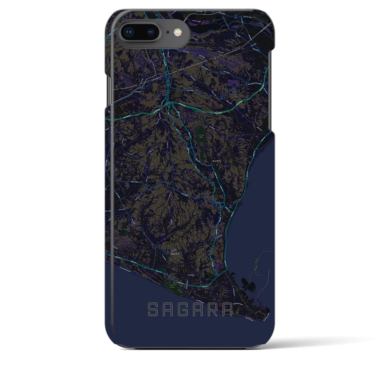 【相良(静岡県)】地図柄iPhoneケース(バックカバータイプ)