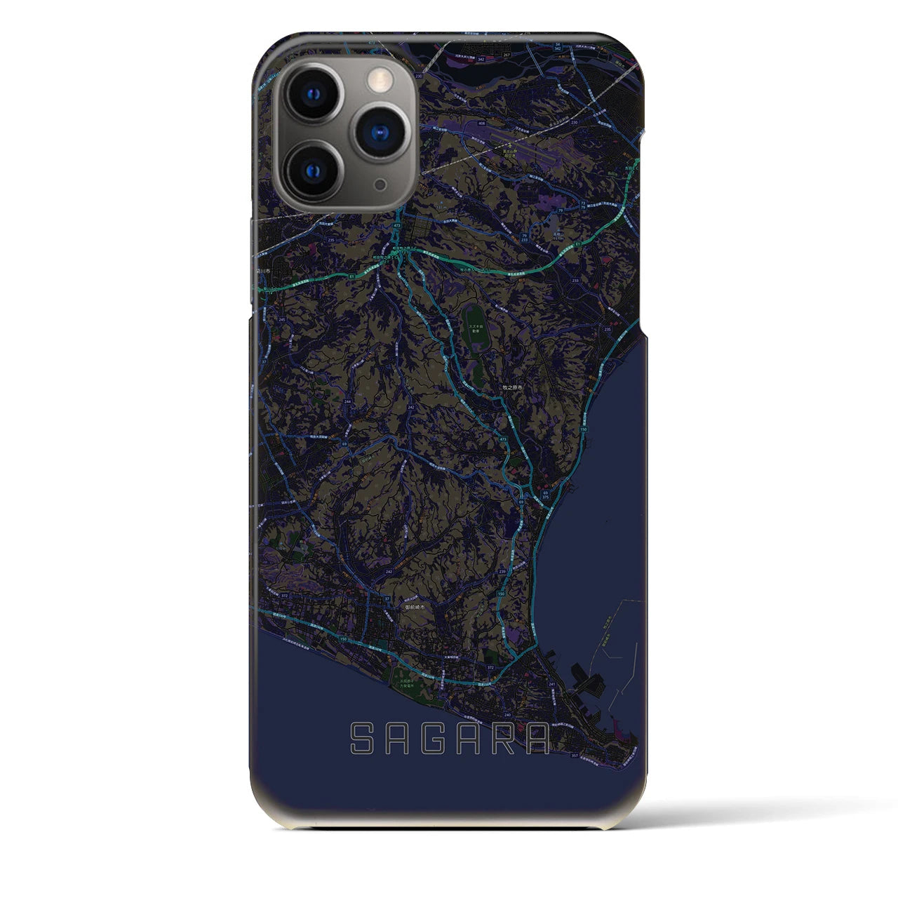 【相良(静岡県)】地図柄iPhoneケース(バックカバータイプ)