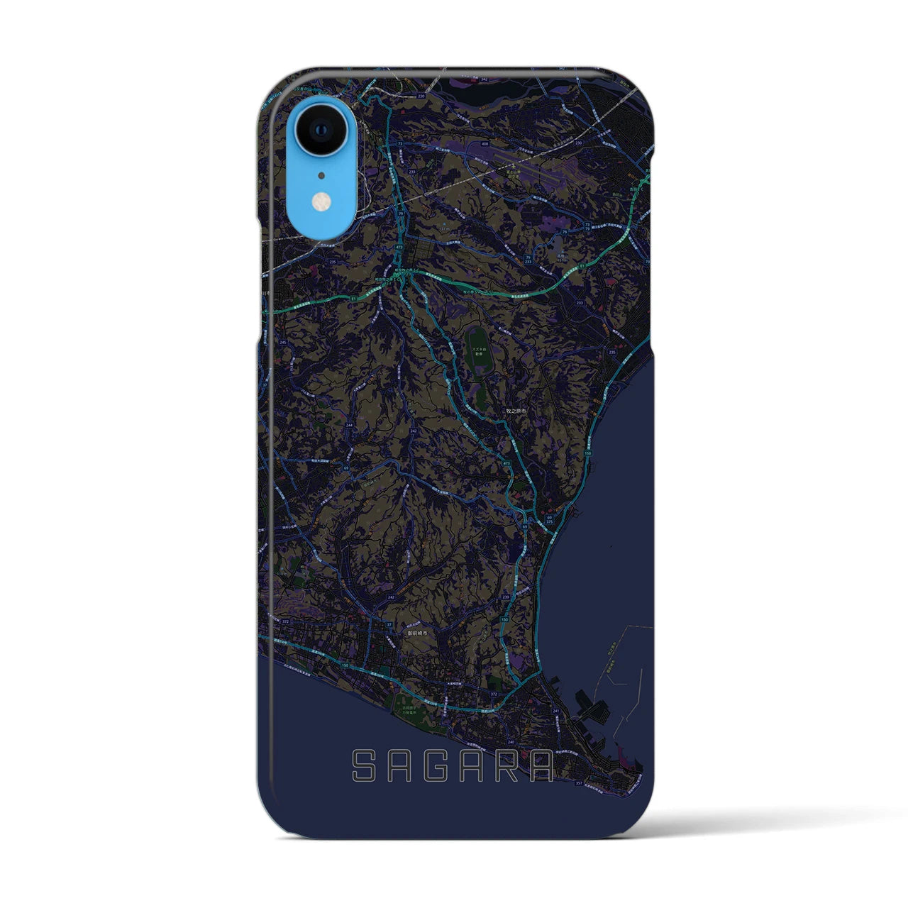 【相良(静岡県)】地図柄iPhoneケース(バックカバータイプ)