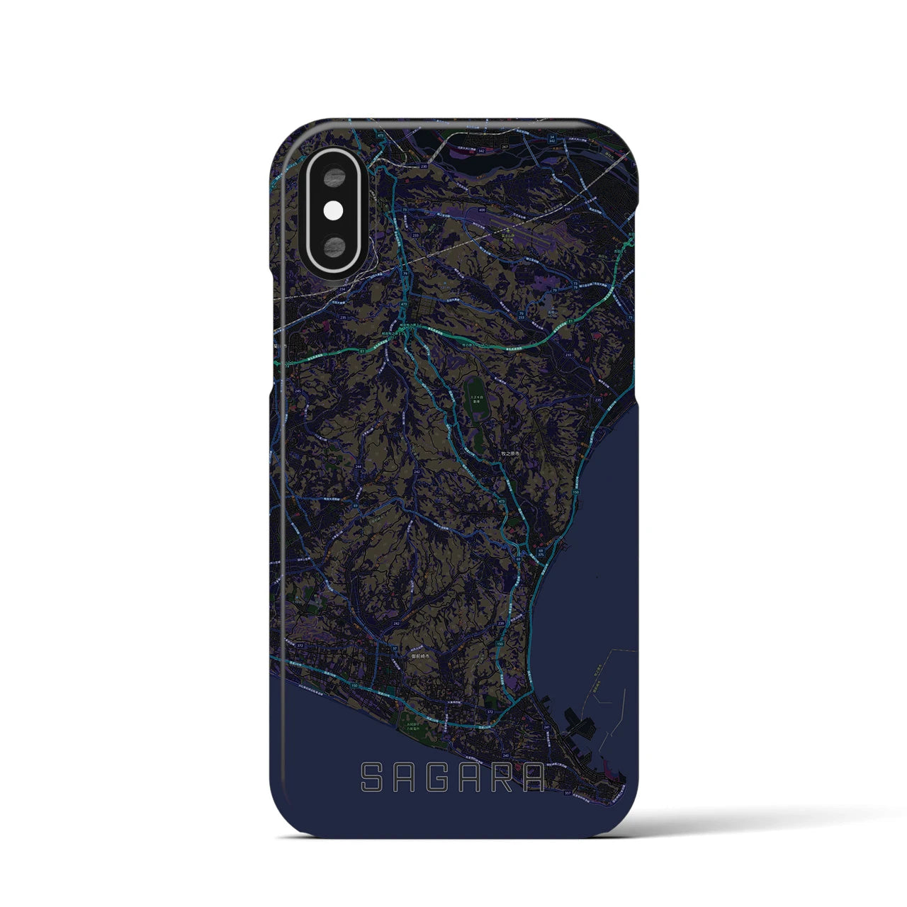 【相良(静岡県)】地図柄iPhoneケース(バックカバータイプ)