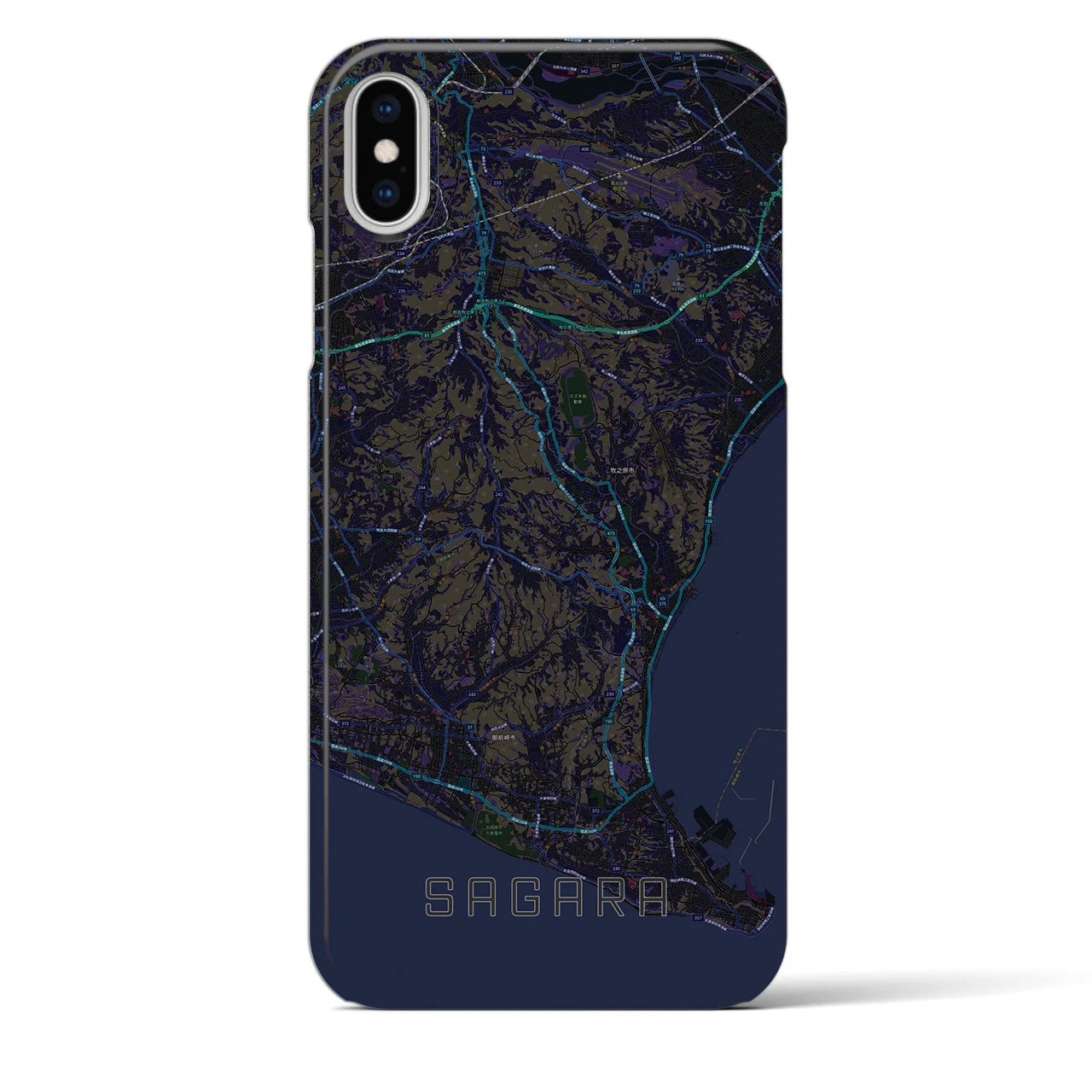 【相良(静岡県)】地図柄iPhoneケース(バックカバータイプ)