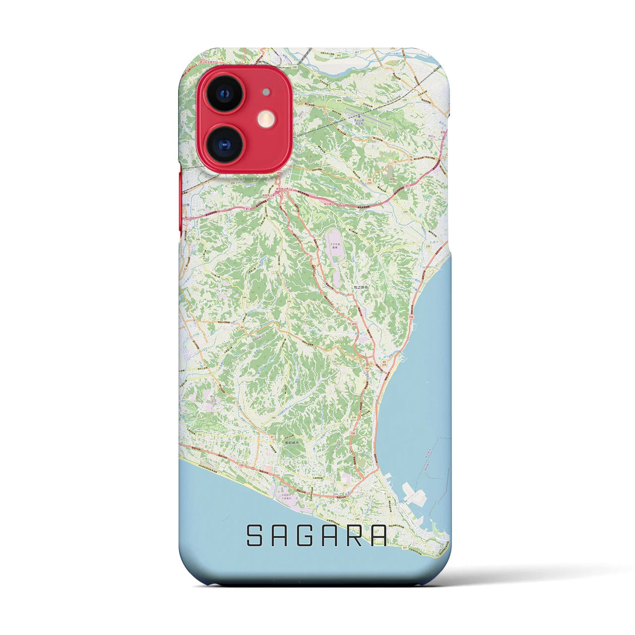 【相良(静岡県)】地図柄iPhoneケース(バックカバータイプ)