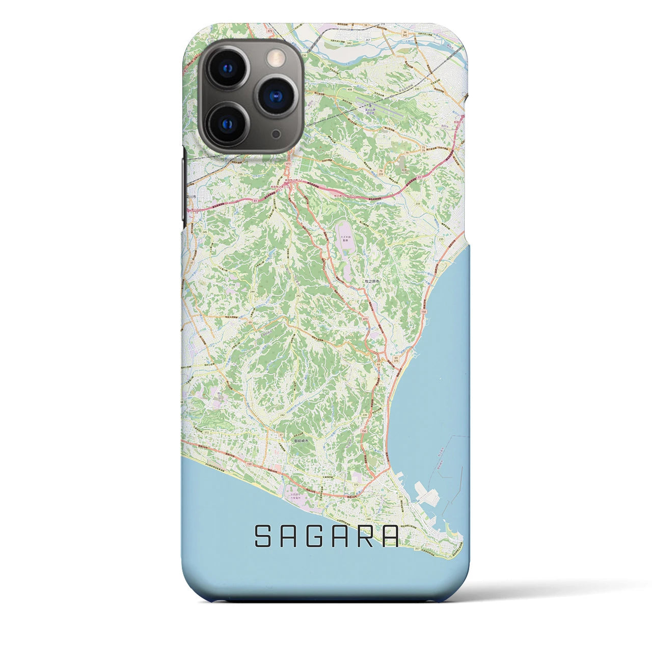 【相良(静岡県)】地図柄iPhoneケース(バックカバータイプ)