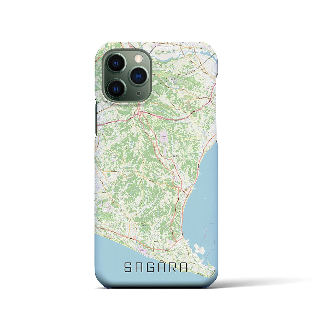 【相良(静岡県)】地図柄iPhoneケース(バックカバータイプ)