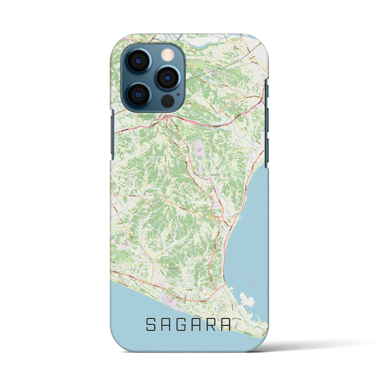 【相良(静岡県)】地図柄iPhoneケース(バックカバータイプ)