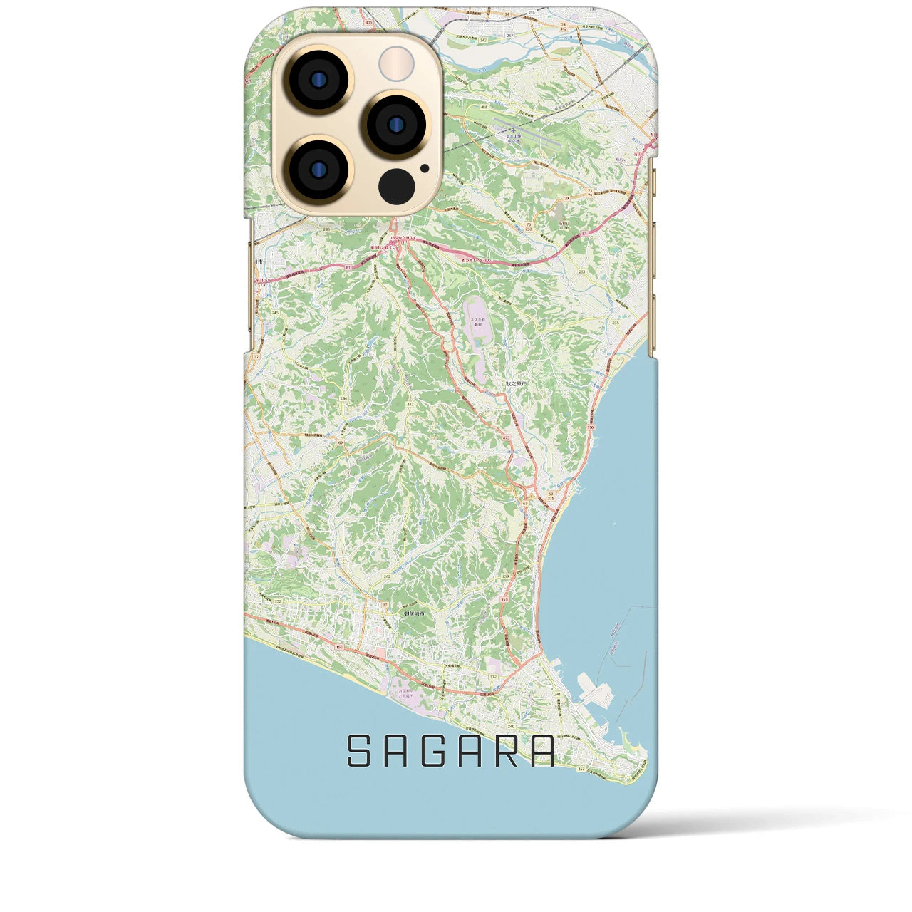 【相良(静岡県)】地図柄iPhoneケース(バックカバータイプ)