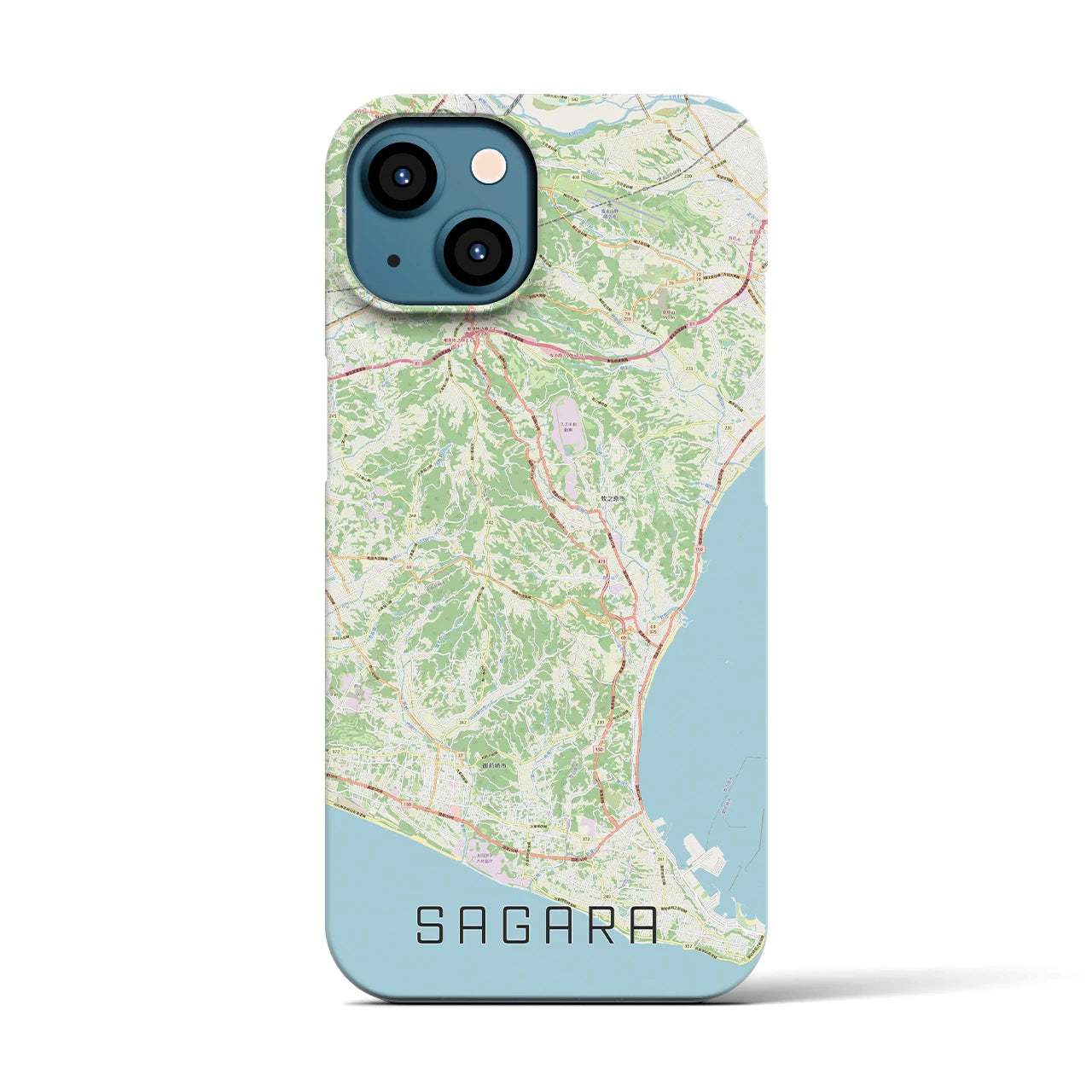 【相良(静岡県)】地図柄iPhoneケース(バックカバータイプ)