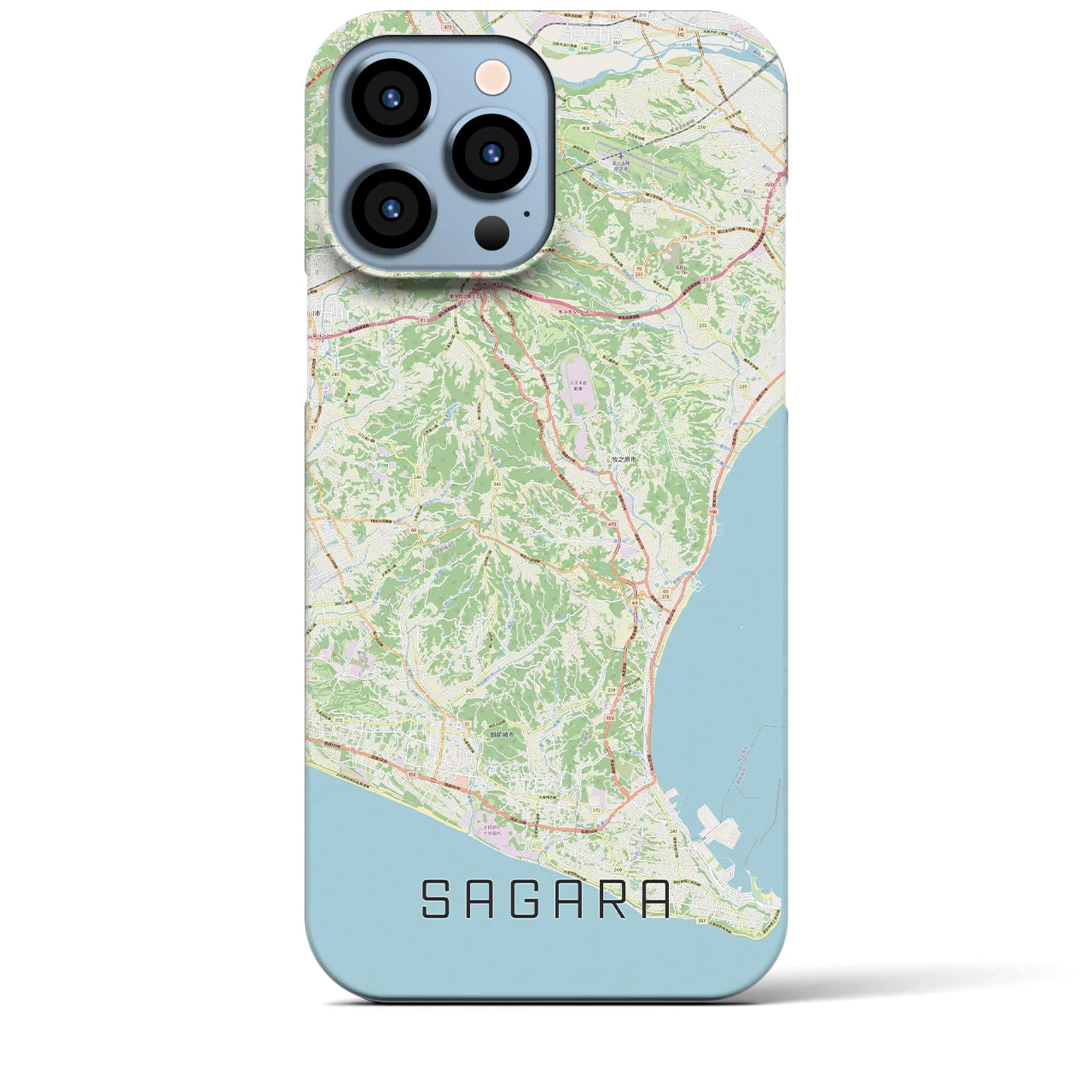 【相良(静岡県)】地図柄iPhoneケース(バックカバータイプ)