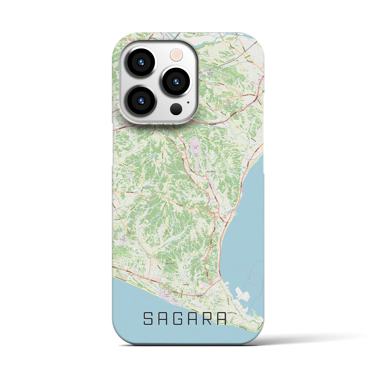 【相良(静岡県)】地図柄iPhoneケース(バックカバータイプ)