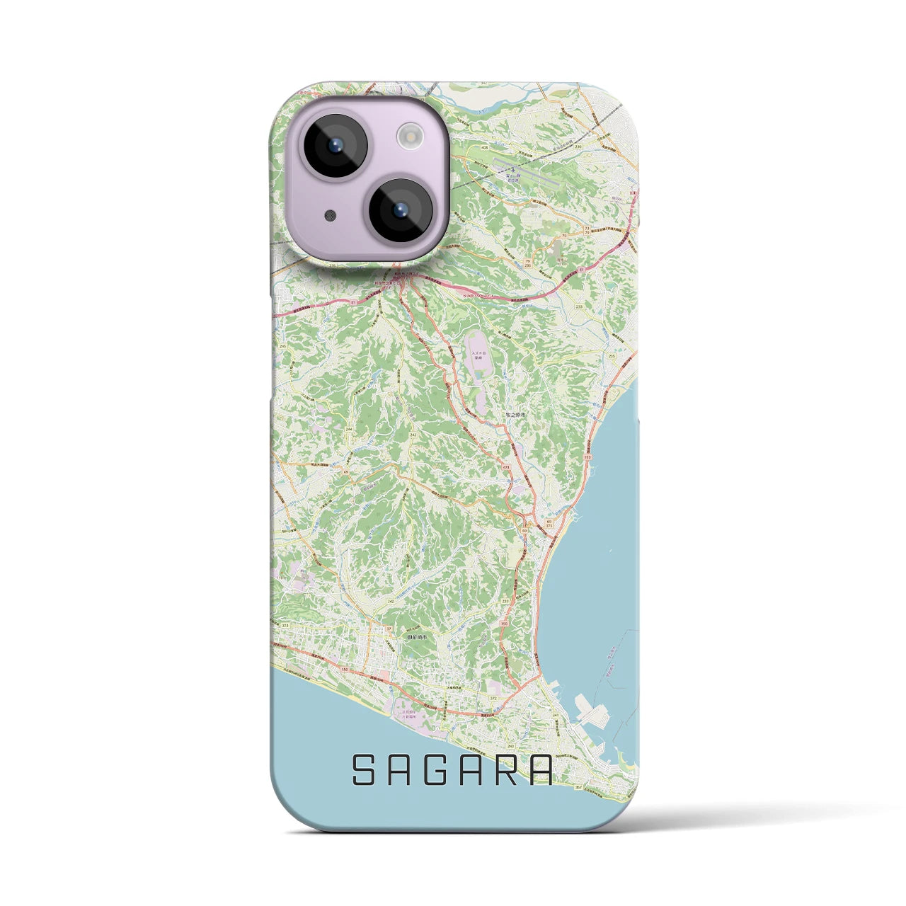 【相良(静岡県)】地図柄iPhoneケース(バックカバータイプ)