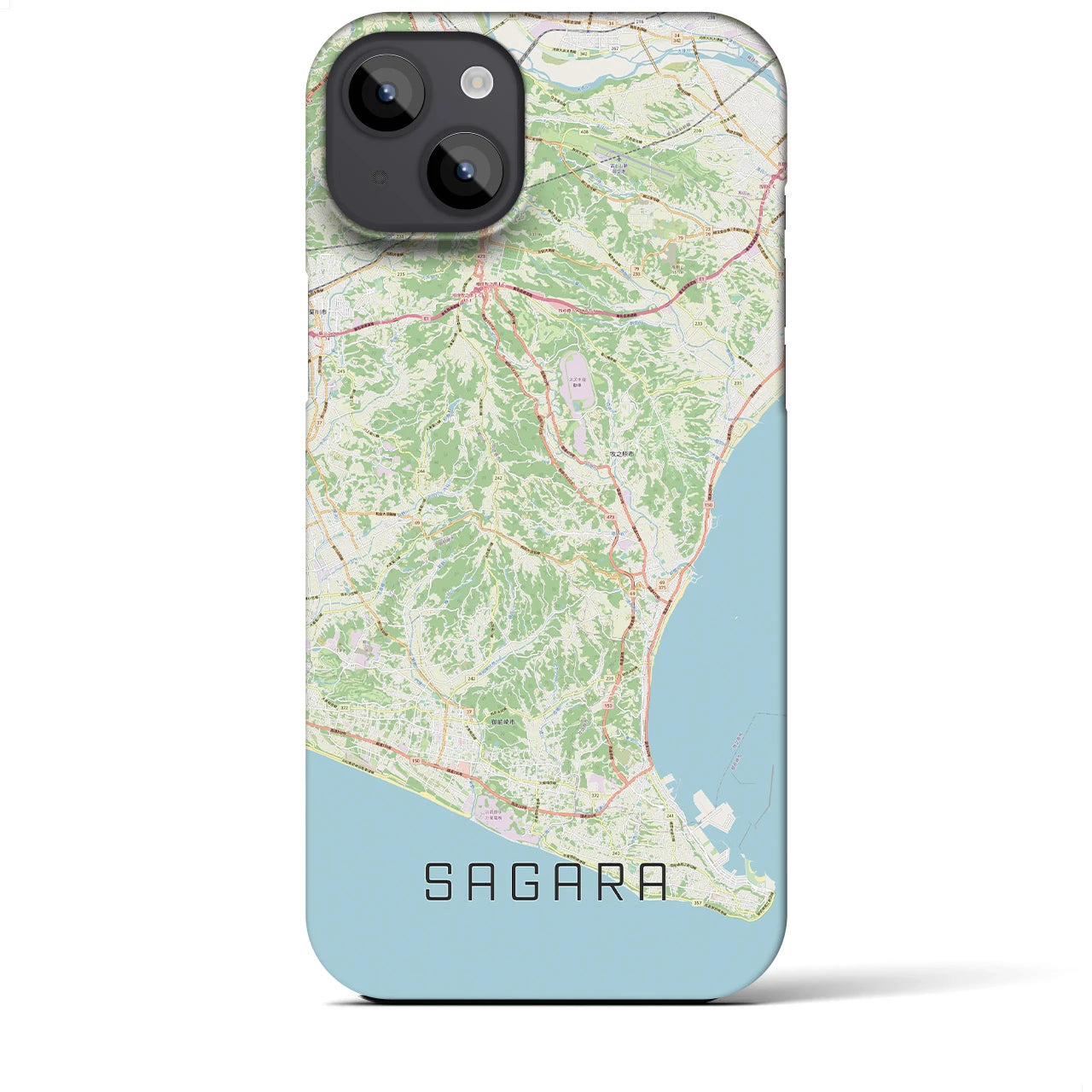【相良(静岡県)】地図柄iPhoneケース(バックカバータイプ)