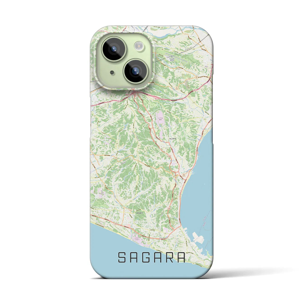 【相良(静岡県)】地図柄iPhoneケース(バックカバータイプ)