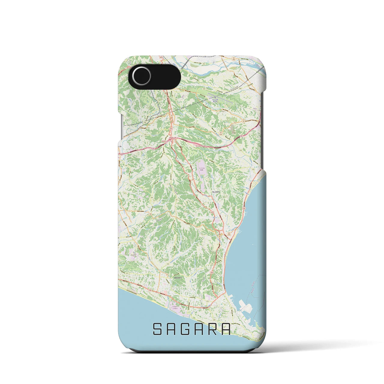 【相良(静岡県)】地図柄iPhoneケース(バックカバータイプ)