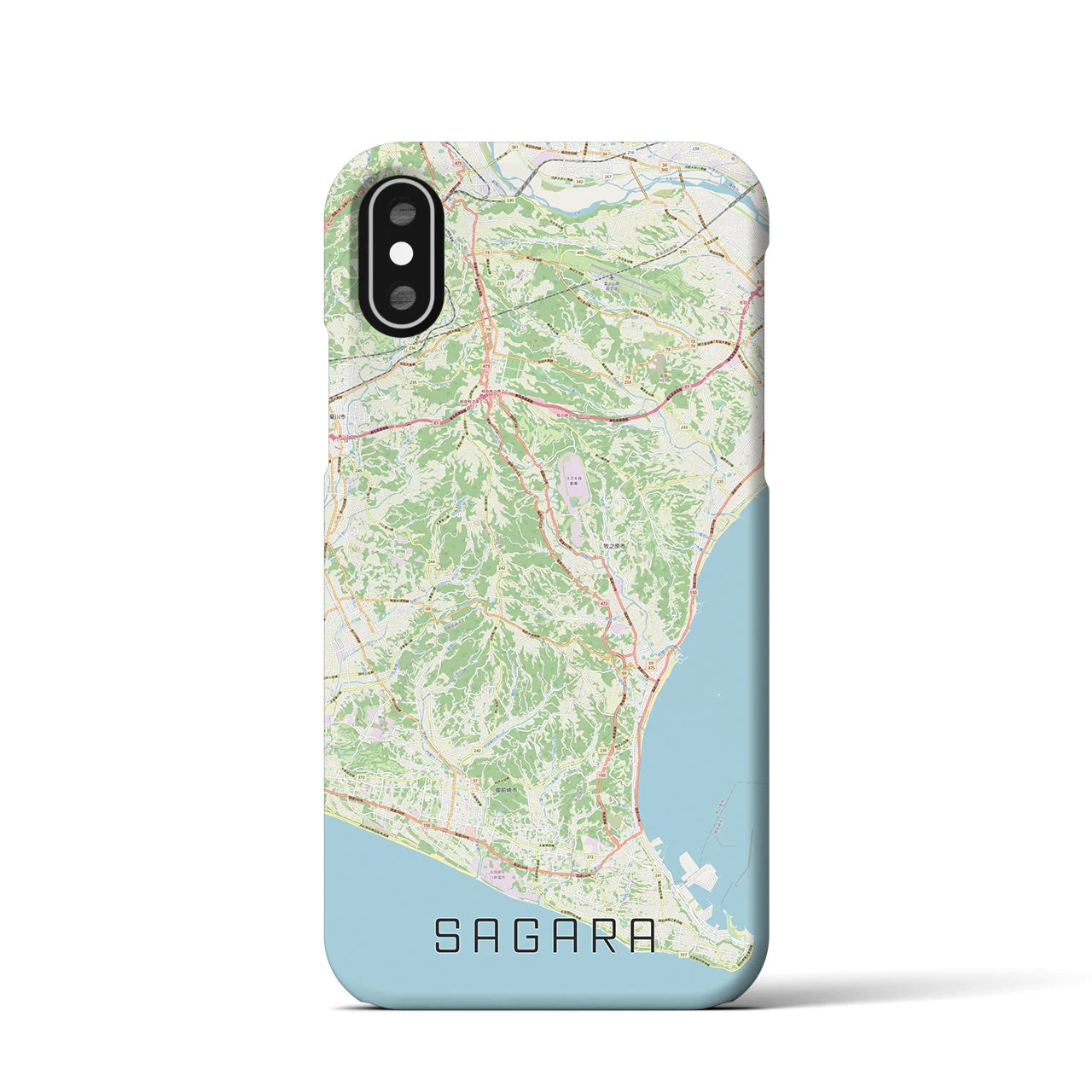 【相良(静岡県)】地図柄iPhoneケース(バックカバータイプ)