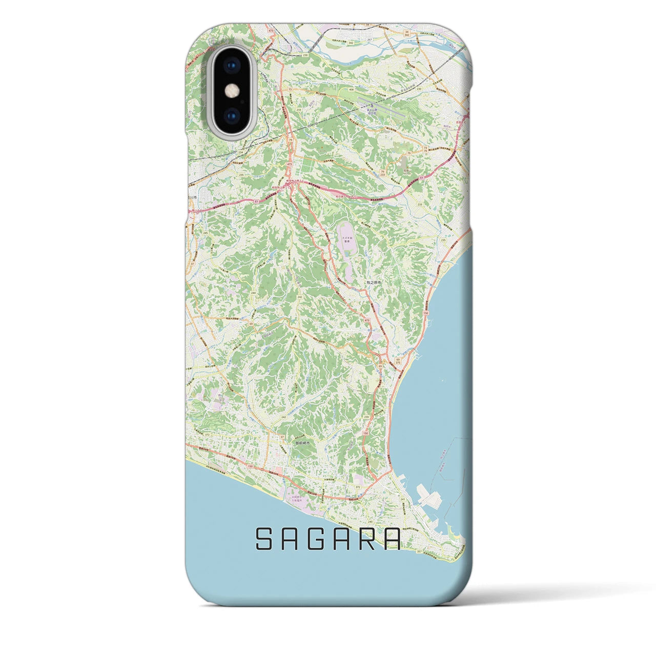 【相良(静岡県)】地図柄iPhoneケース(バックカバータイプ)
