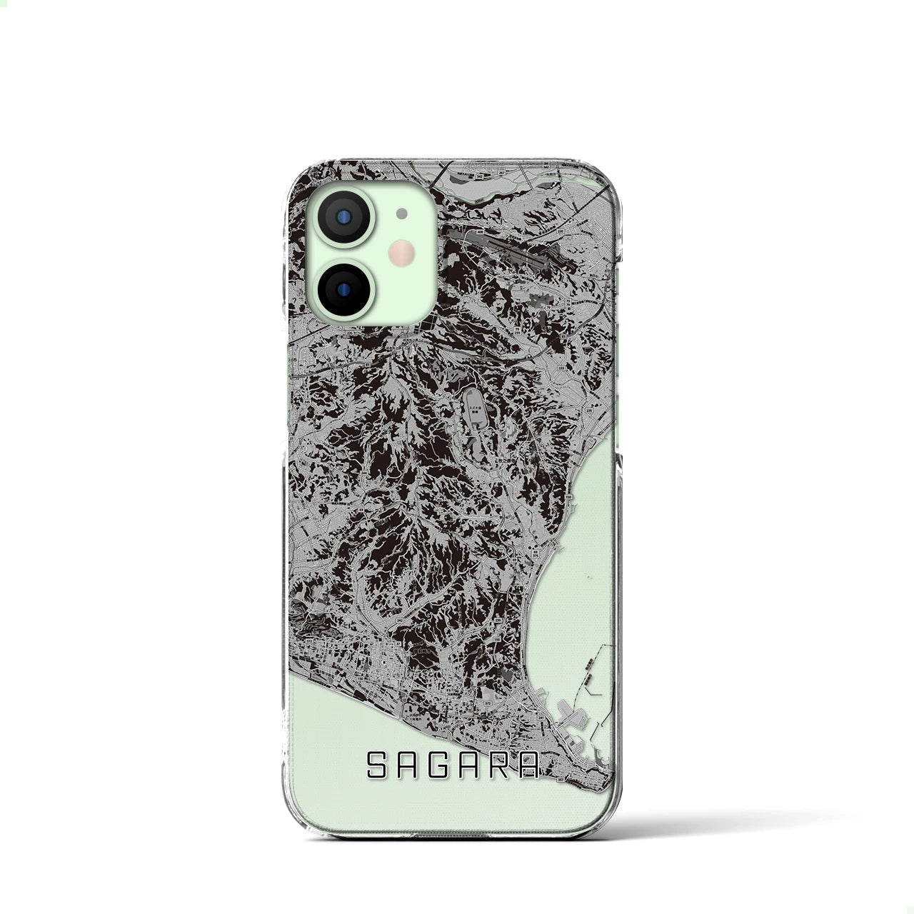 【相良(静岡県)】地図柄iPhoneケース(クリアタイプ)