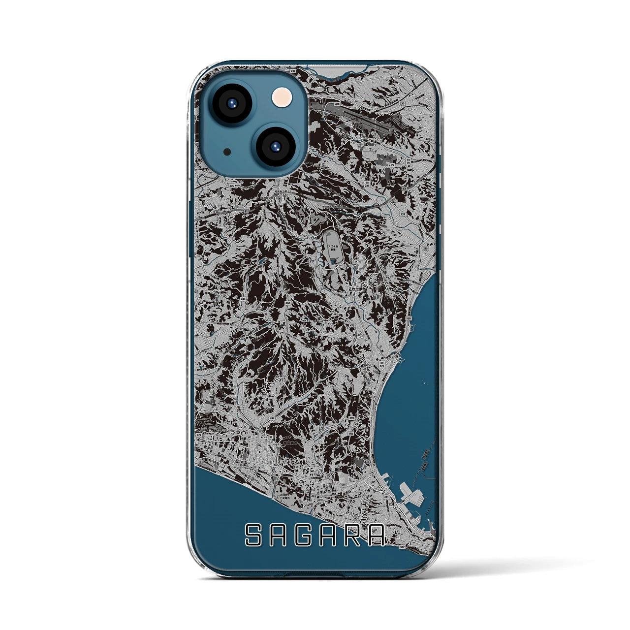 【相良(静岡県)】地図柄iPhoneケース(クリアタイプ)