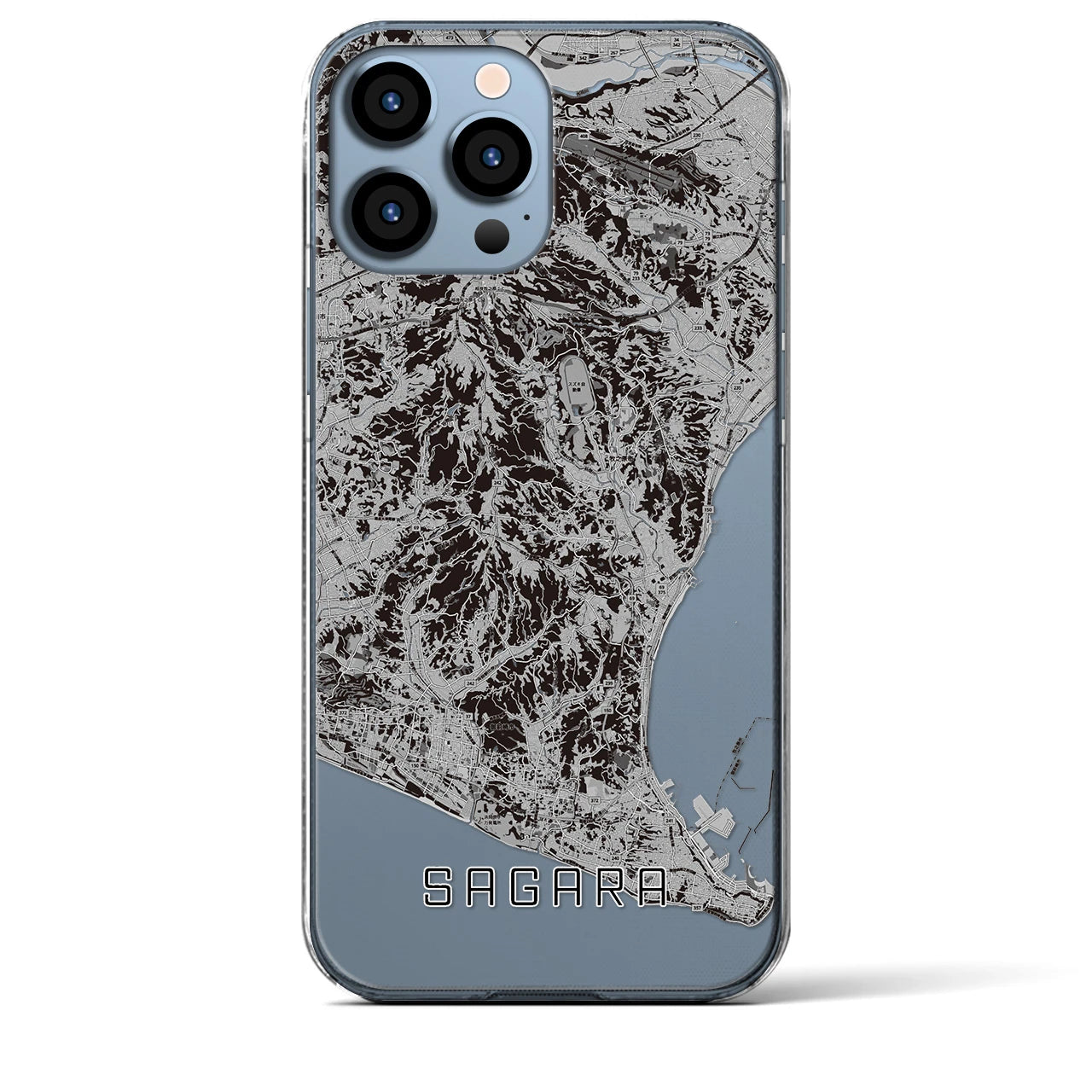 【相良(静岡県)】地図柄iPhoneケース(クリアタイプ)