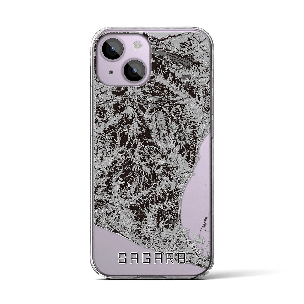 【相良(静岡県)】地図柄iPhoneケース(クリアタイプ)