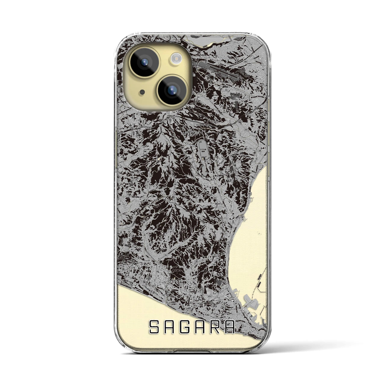 【相良(静岡県)】地図柄iPhoneケース(クリアタイプ)