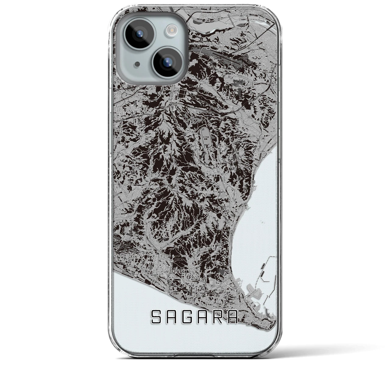 【相良(静岡県)】地図柄iPhoneケース(クリアタイプ)