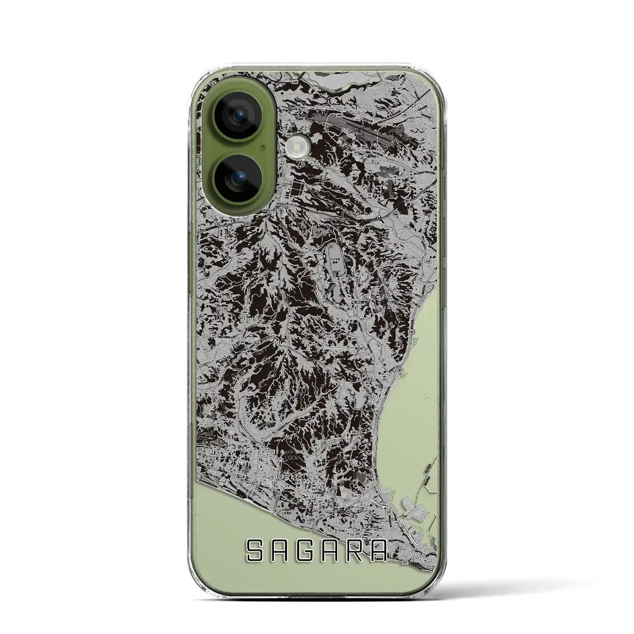 【相良(静岡県)】地図柄iPhoneケース(クリアタイプ)