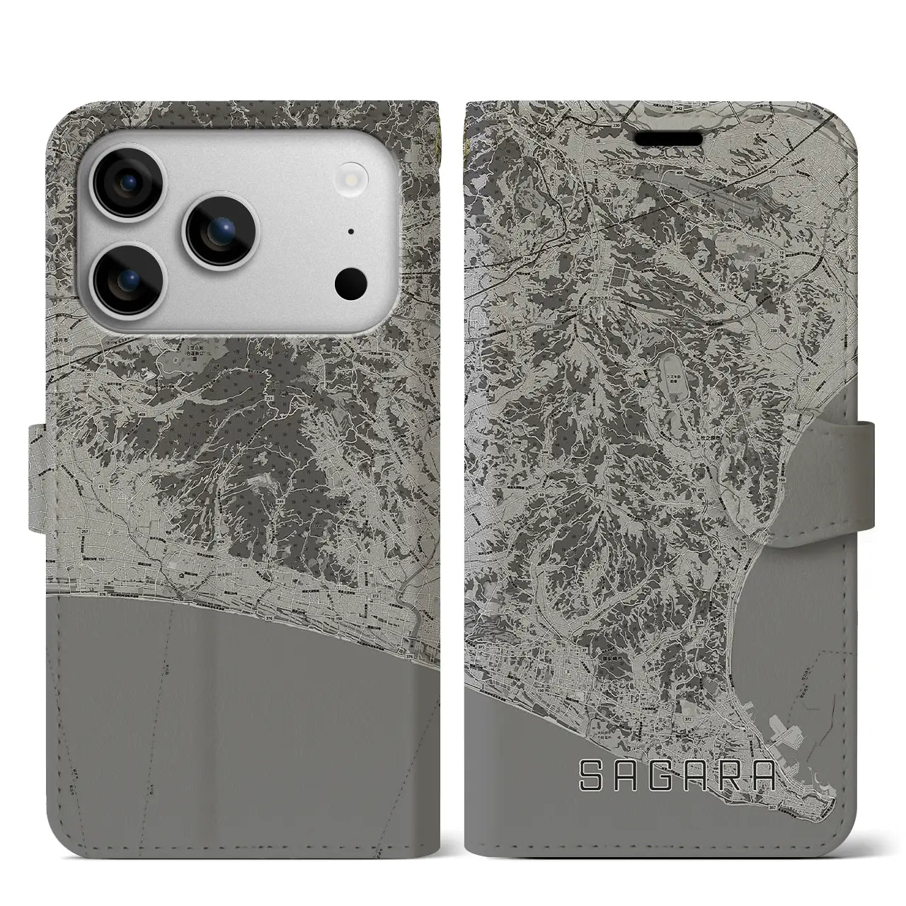 【相良(静岡県)】地図柄iPhoneケース(手帳タイプ)