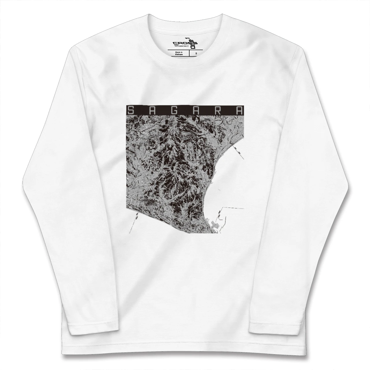 【相良(静岡県)】地図柄ロングスリーブTシャツ