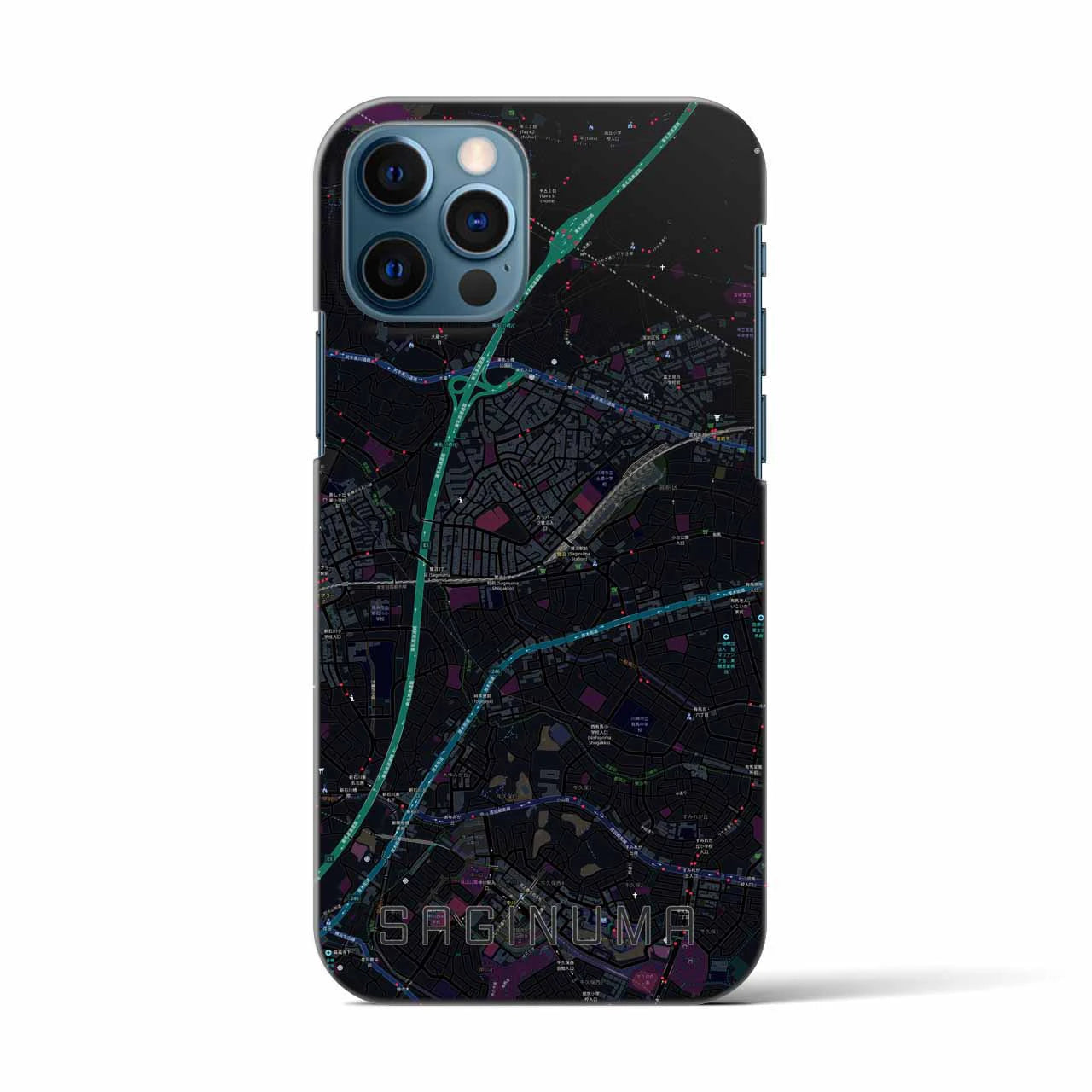 【鷺沼(神奈川県)】地図柄iPhoneケース(バックカバータイプ)