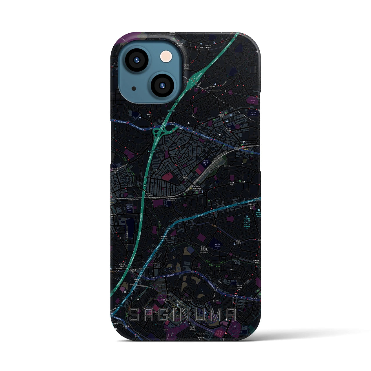 【鷺沼(神奈川県)】地図柄iPhoneケース(バックカバータイプ)