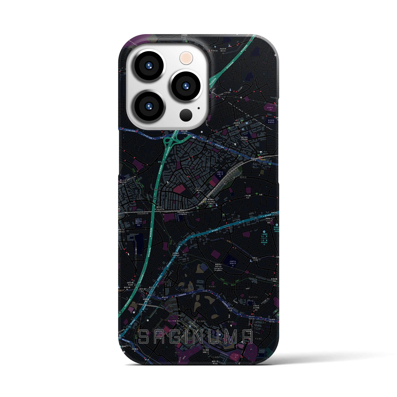 【鷺沼(神奈川県)】地図柄iPhoneケース(バックカバータイプ)
