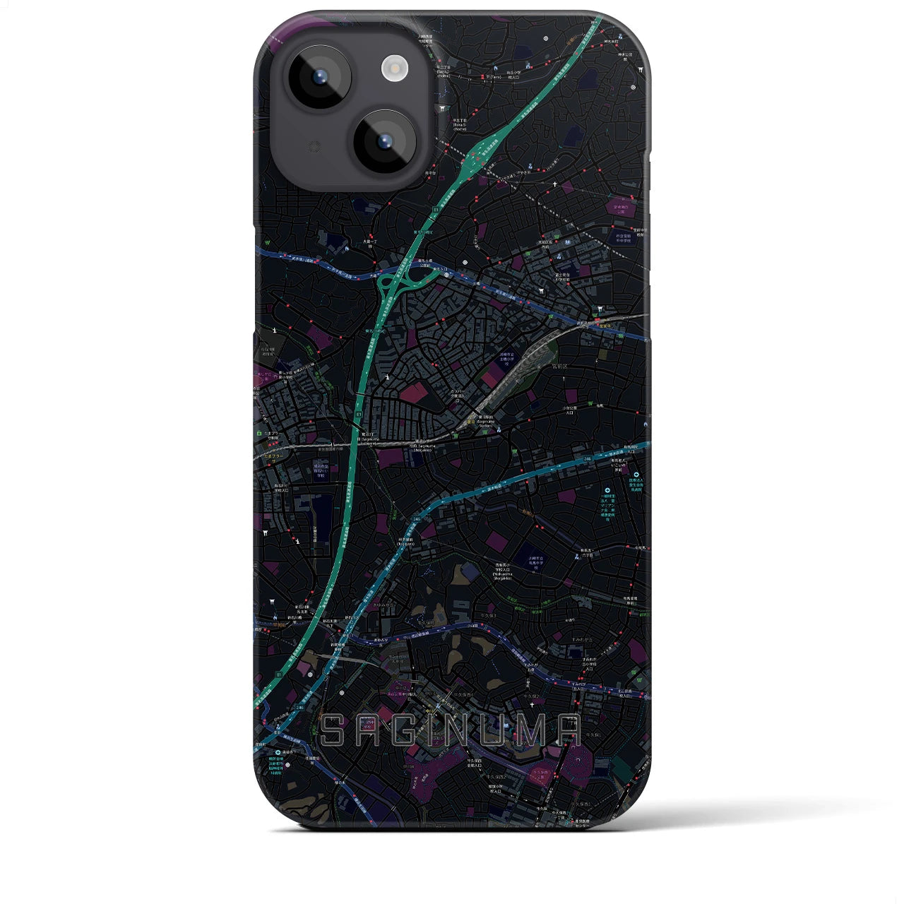 【鷺沼(神奈川県)】地図柄iPhoneケース(バックカバータイプ)