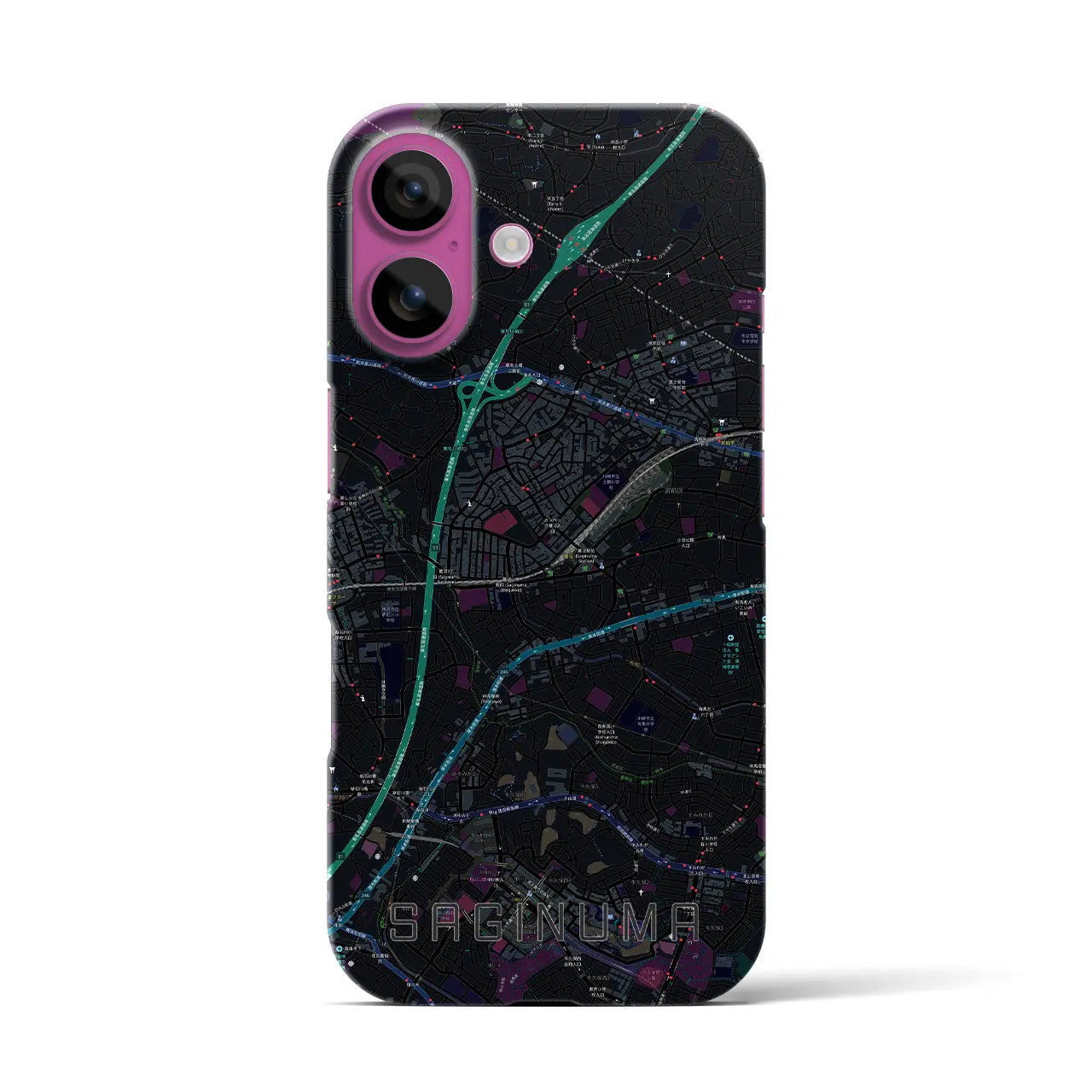 【鷺沼(神奈川県)】地図柄iPhoneケース(バックカバータイプ)