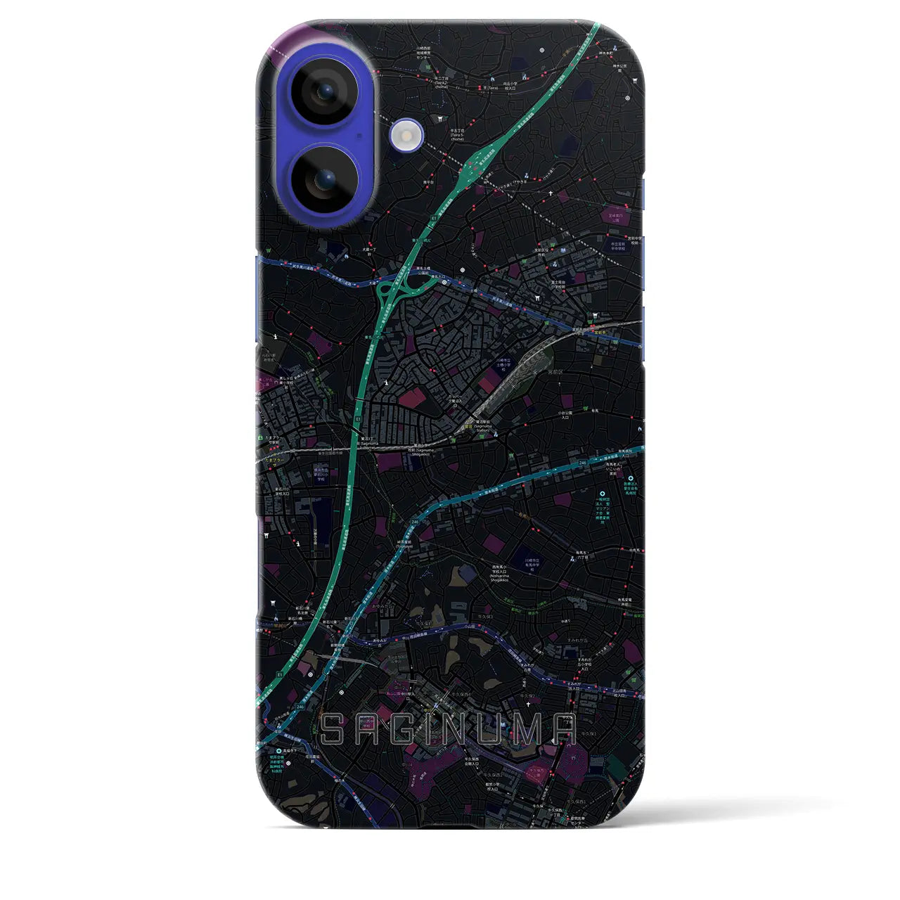 【鷺沼(神奈川県)】地図柄iPhoneケース(バックカバータイプ)