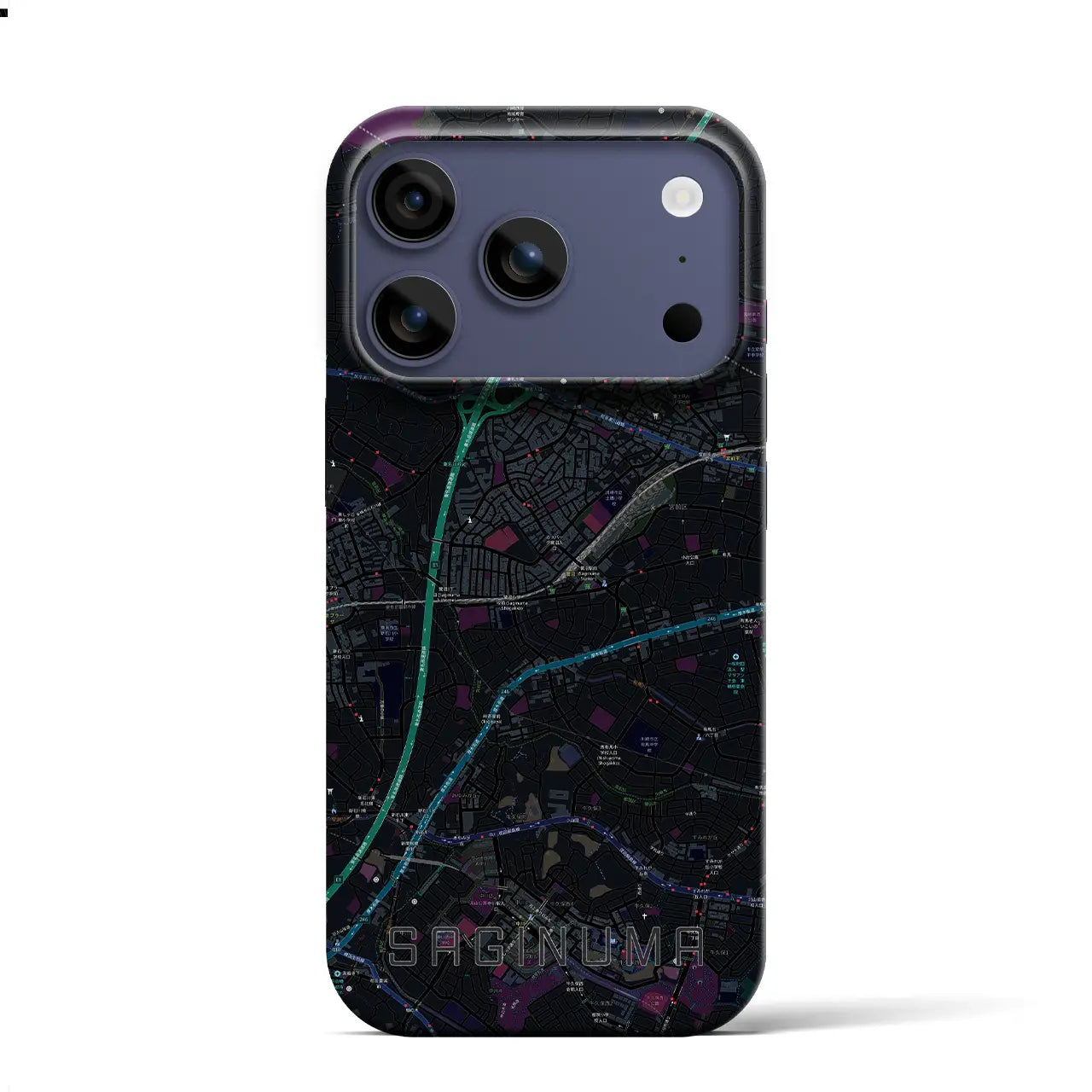 【鷺沼(神奈川県)】地図柄iPhoneケース(バックカバータイプ)