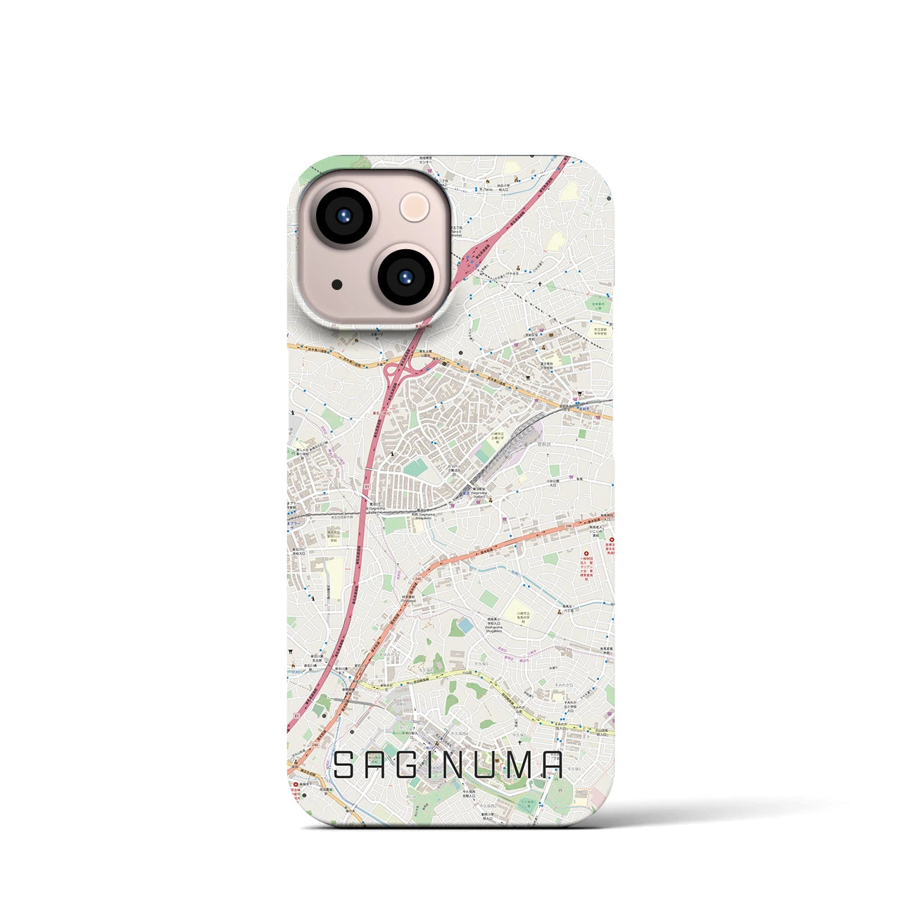【鷺沼(神奈川県)】地図柄iPhoneケース(バックカバータイプ)