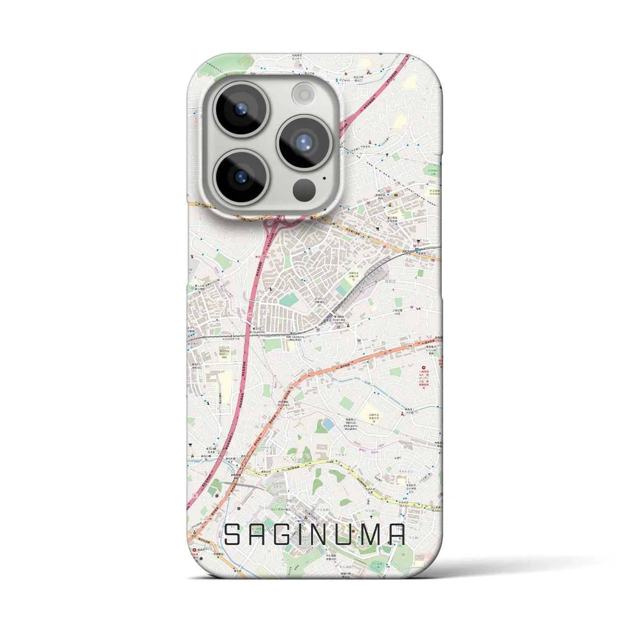 【鷺沼(神奈川県)】地図柄iPhoneケース(バックカバータイプ)