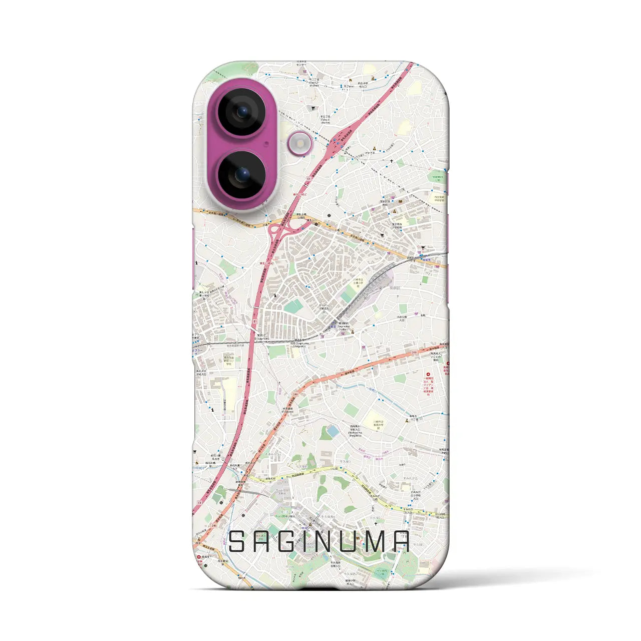 【鷺沼(神奈川県)】地図柄iPhoneケース(バックカバータイプ)
