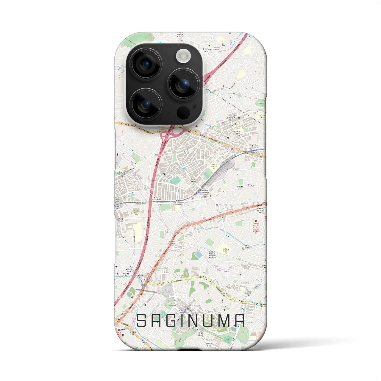 【鷺沼(神奈川県)】地図柄iPhoneケース(バックカバータイプ)