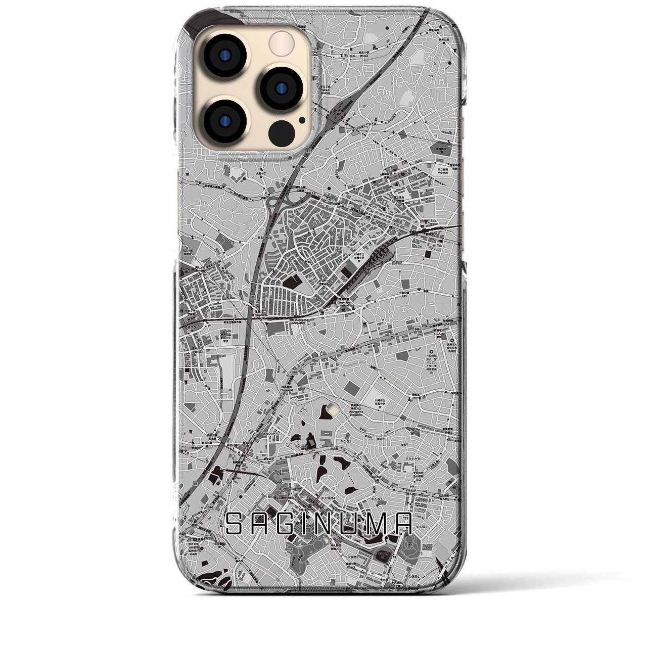 【鷺沼(神奈川県)】地図柄iPhoneケース(クリアタイプ)