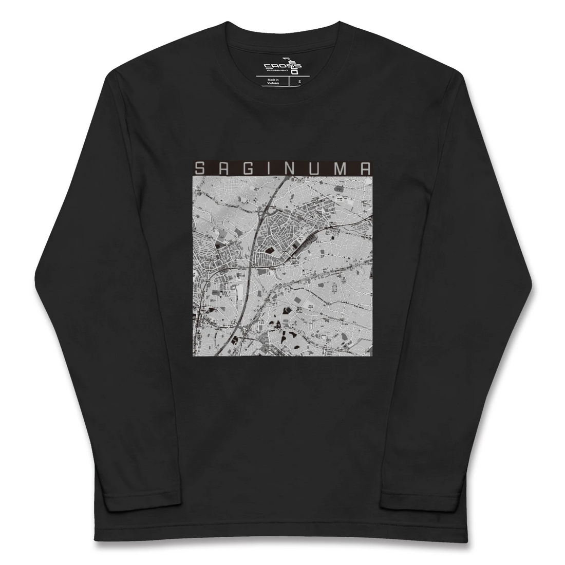 【鷺沼(神奈川県)】地図柄ロングスリーブTシャツ