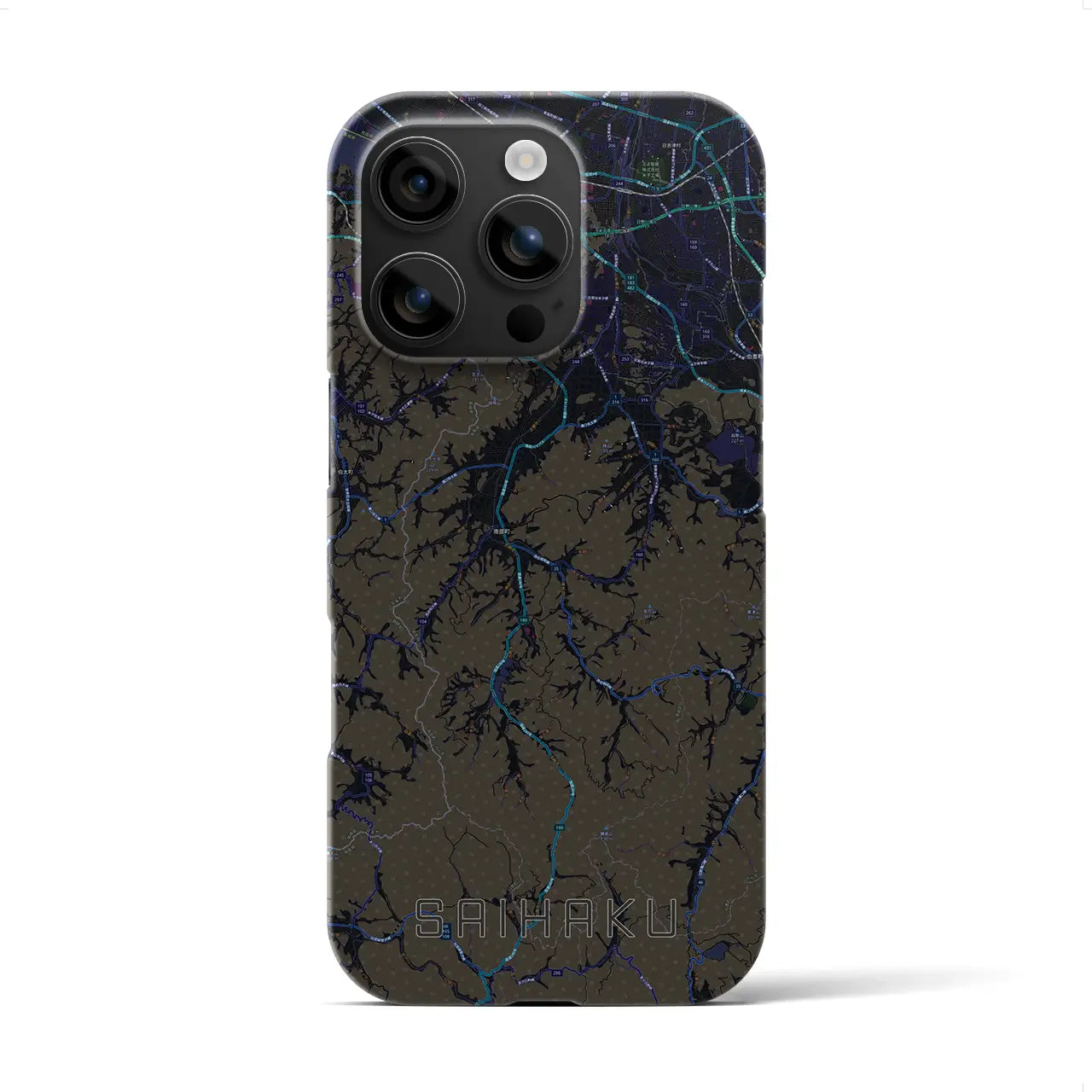 【西伯(鳥取県)】地図柄iPhoneケース(バックカバータイプ)