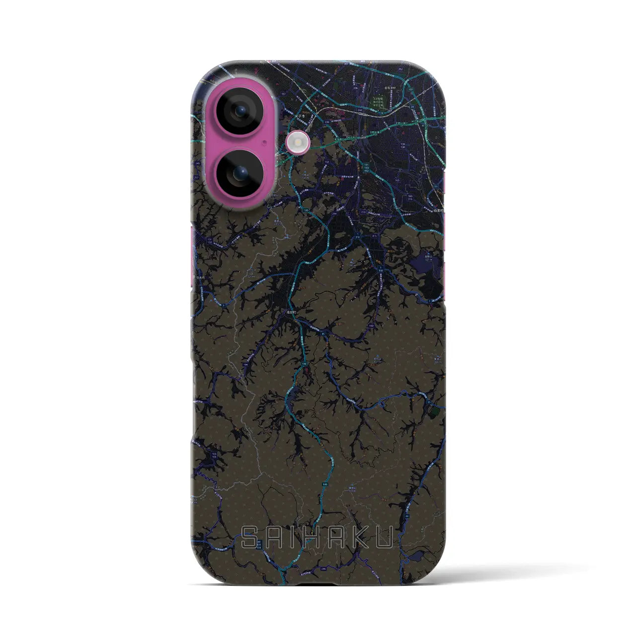 【西伯(鳥取県)】地図柄iPhoneケース(バックカバータイプ)