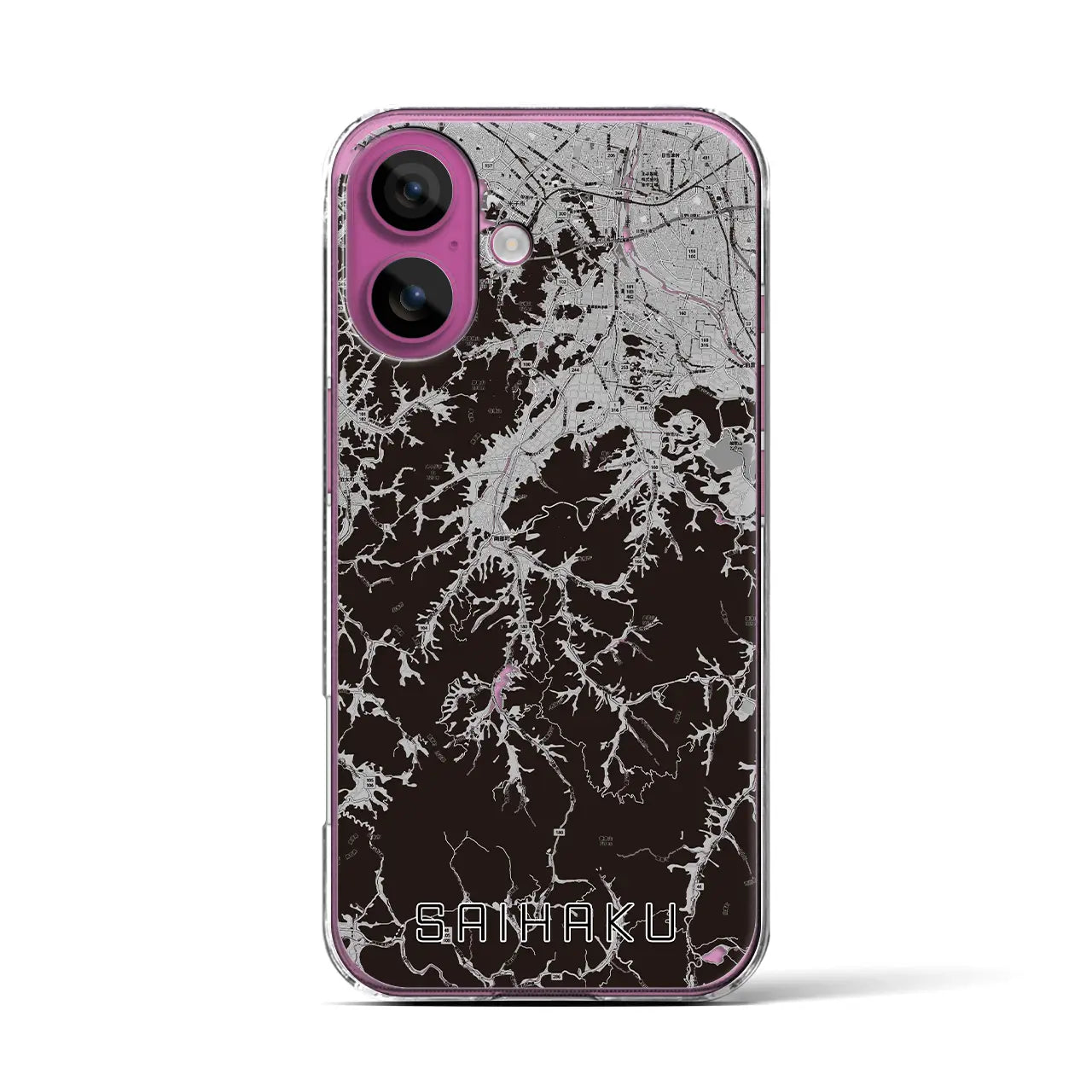 【西伯(鳥取県)】地図柄iPhoneケース(クリアタイプ)