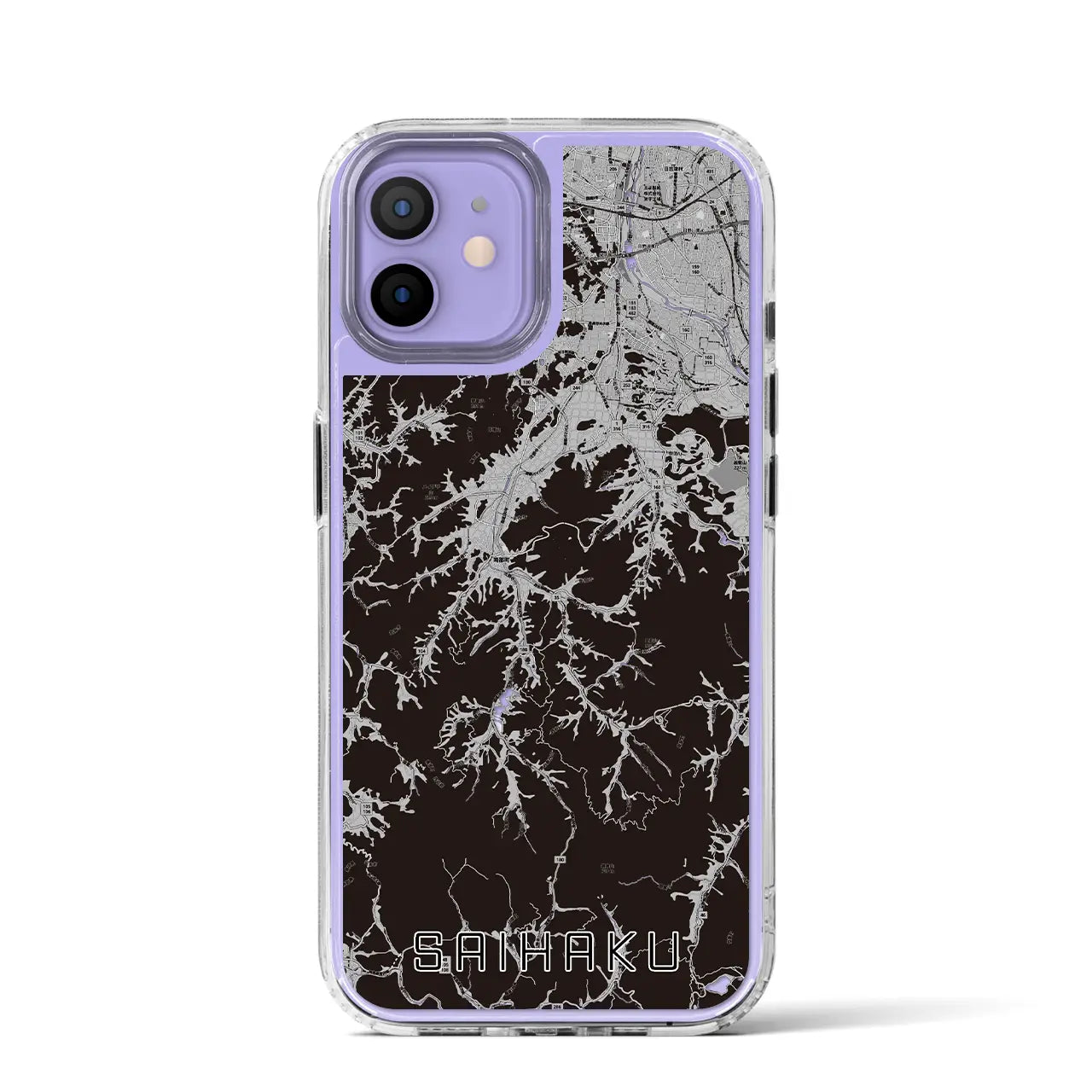 【西伯(鳥取県)】地図柄iPhoneケース(MagSafeタイプ)