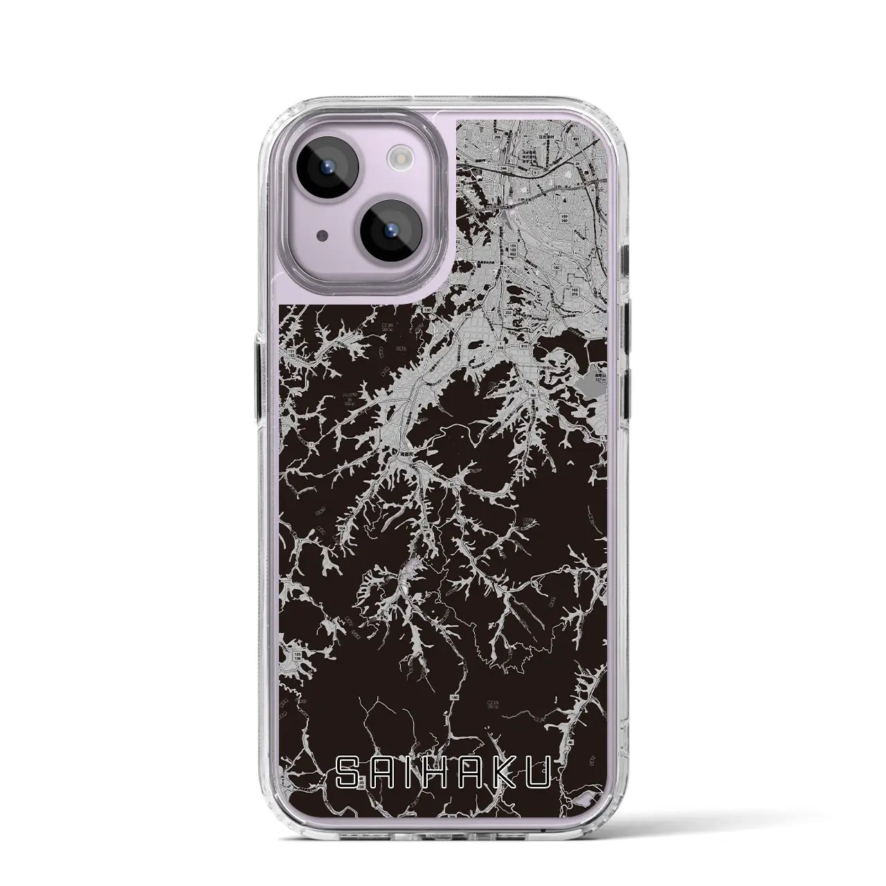【西伯(鳥取県)】地図柄iPhoneケース(MagSafeタイプ)