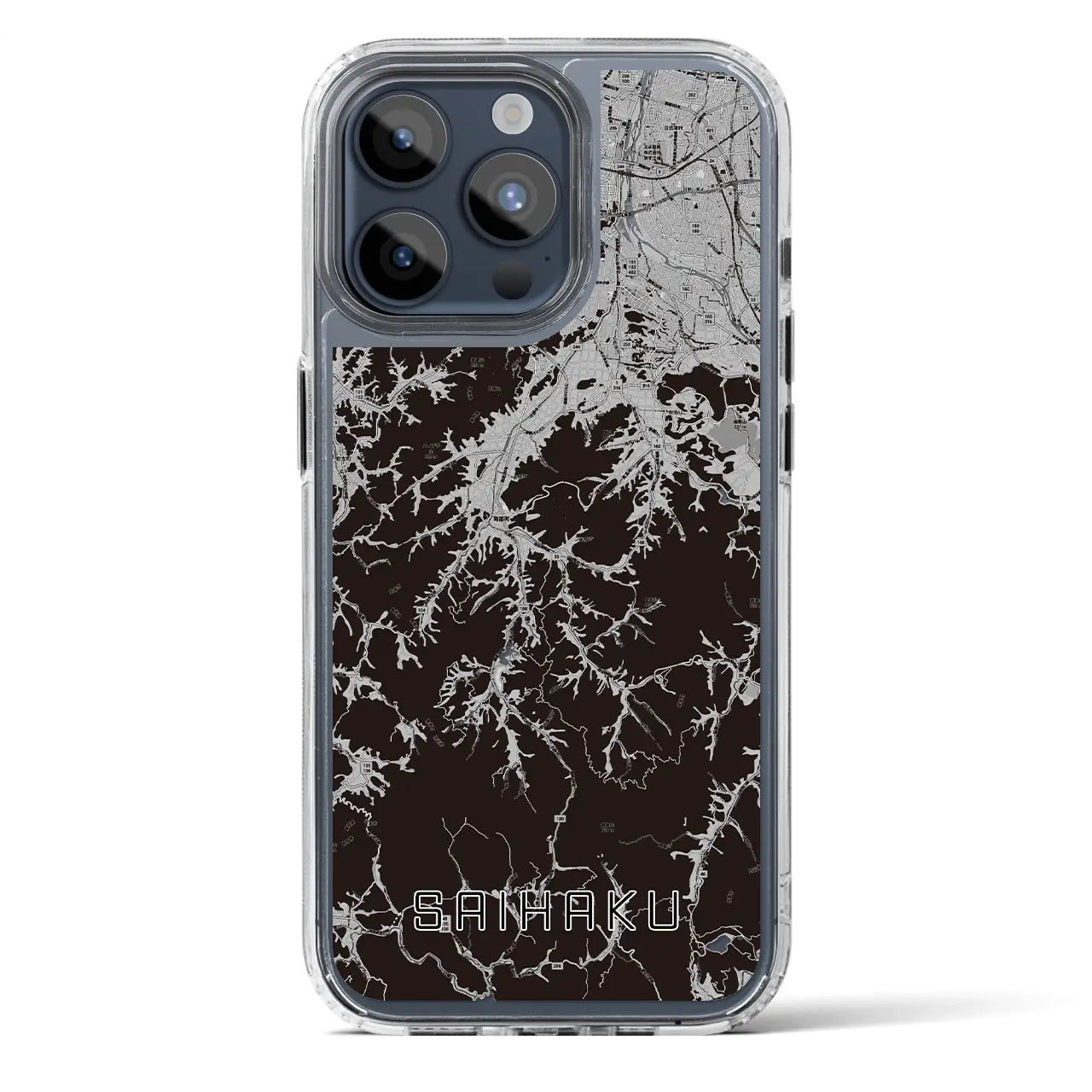 【西伯(鳥取県)】地図柄iPhoneケース(MagSafeタイプ)