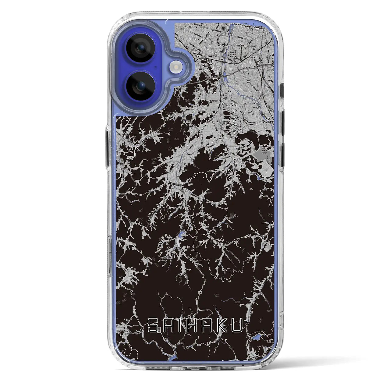 【西伯(鳥取県)】地図柄iPhoneケース(MagSafeタイプ)