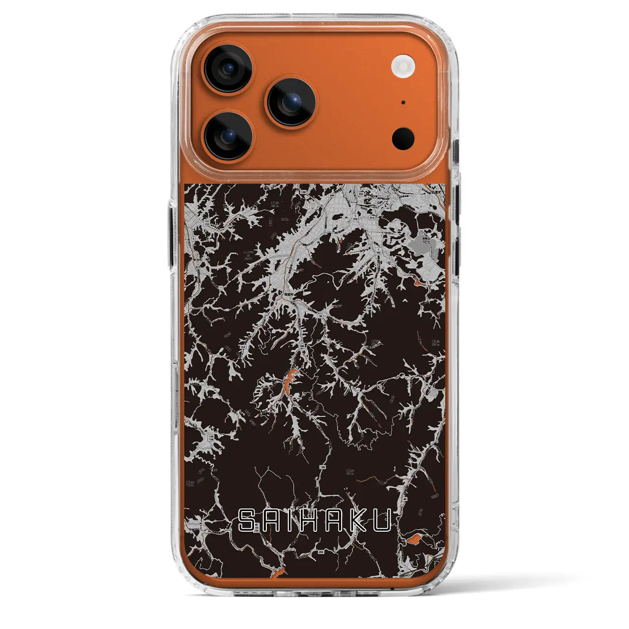 【西伯(鳥取県)】地図柄iPhoneケース(MagSafeタイプ)