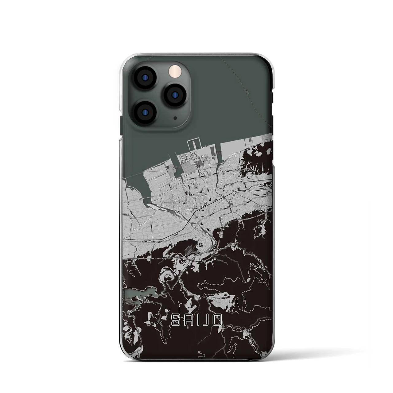 【西条(愛媛県)】地図柄iPhoneケース(クリアタイプ)